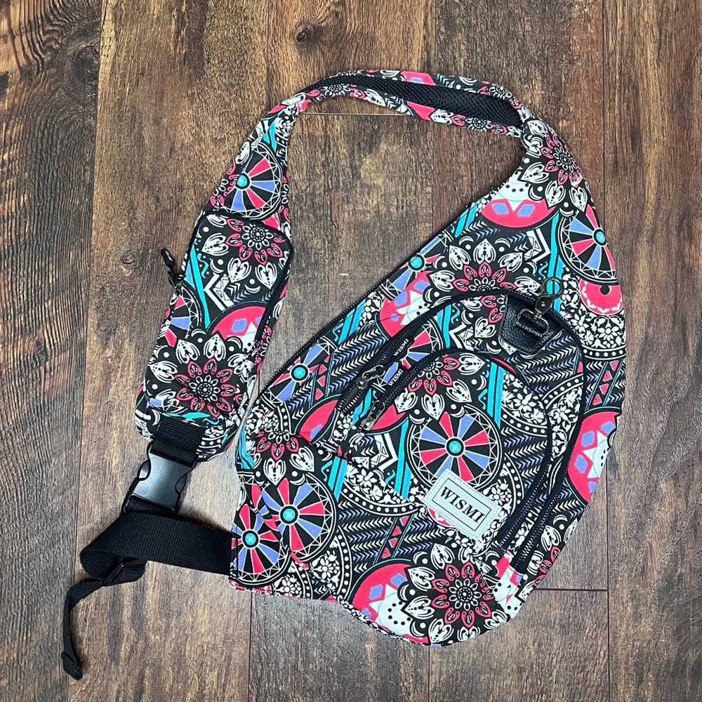 Wismi floral backpack purse